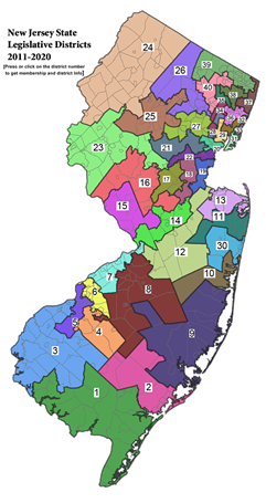 New Jersey's 40 legislative districts